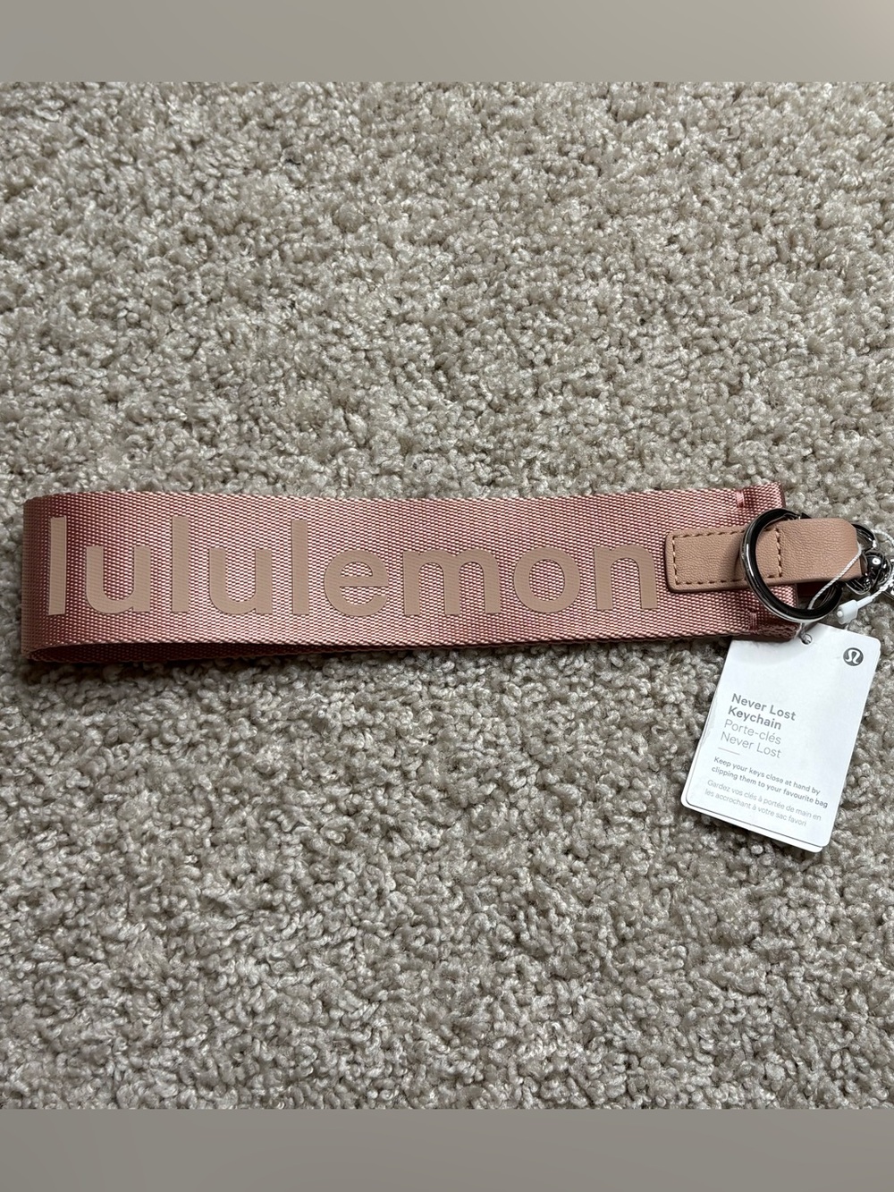 Lululemon Never Lost Keychain